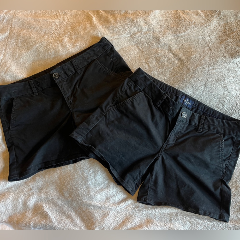 TWO (2) American Eagle Black Shorts Women’s Size 10
